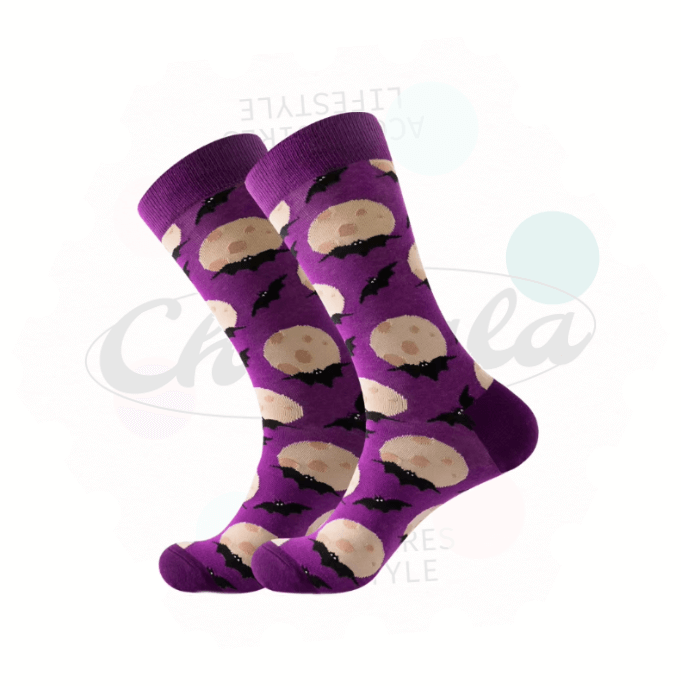Chaussettes Fantaisie Pleine Lune & Chauves - Souris - Chollala