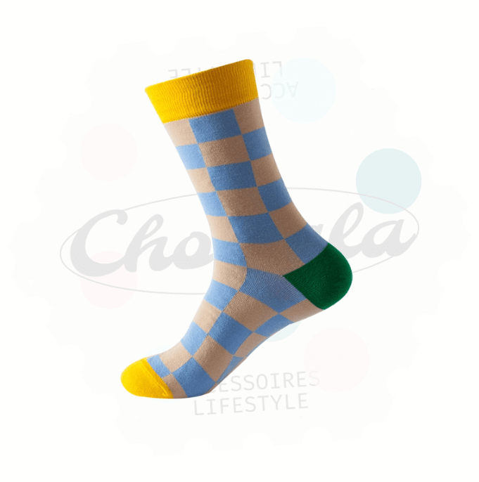 Chaussettes Fantaisie Damier - Chollala