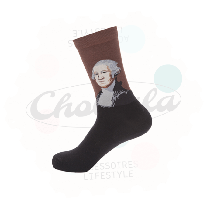Chaussettes Fantaisie George Washington 01 - Chollala