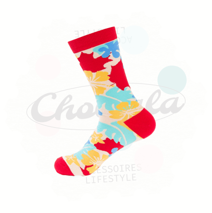 Chaussettes Fantaisie Motif Fleur 07 - Chollala
