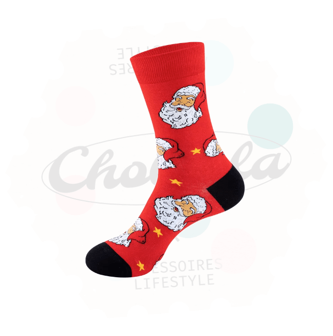 Chaussettes Fantaisie Noël Père Noël - Chollala