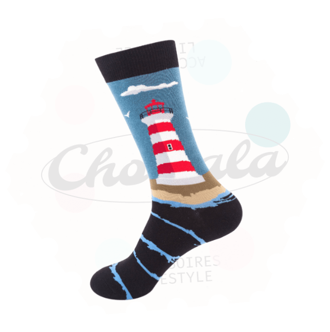 Chaussettes Fantaisie Phare Breton - Chollala