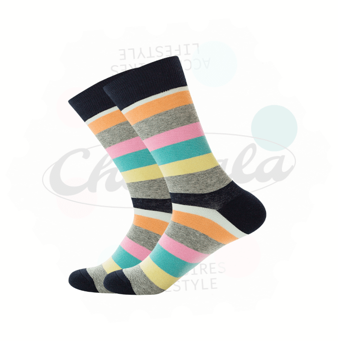 Chaussettes Fantaisie Rayée 01 - Chollala