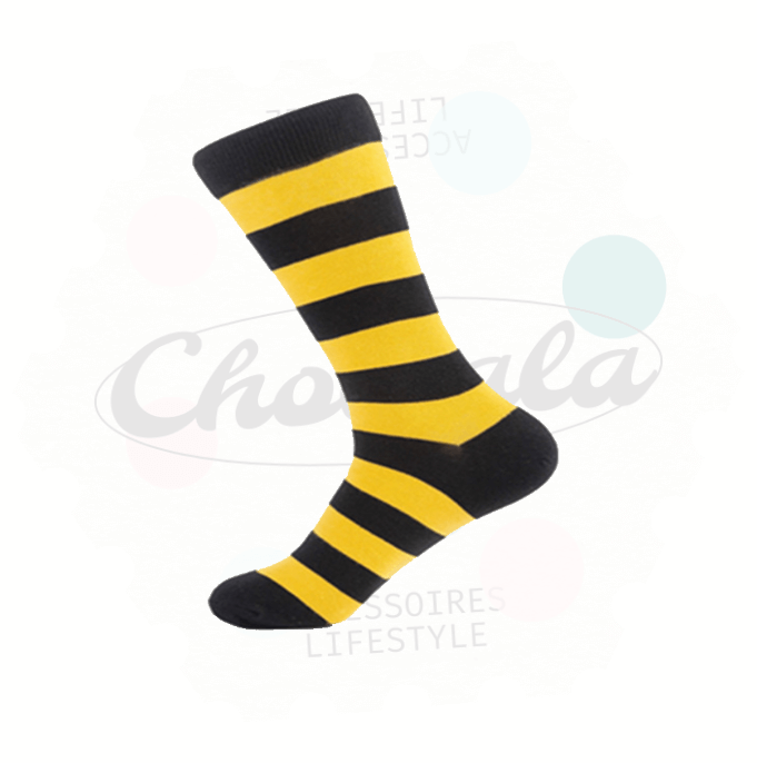 Chaussettes Fantaisie Rayée Style Abeille - Chollala
