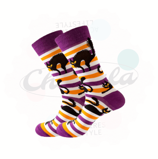 Chaussettes Fantaisie Chats Noirs - Chollala