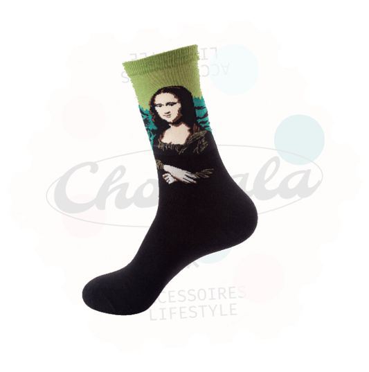 Chaussettes Fantaisie La Joconde - Mona Lisa - Chollala