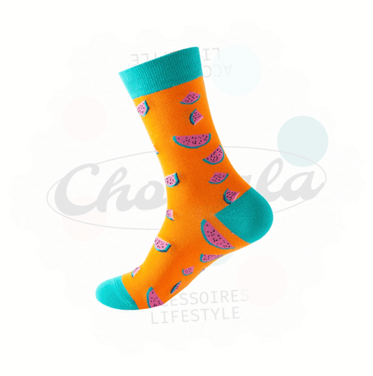 Chaussettes Fantaisie Morceaux de Pastèque - Chollala