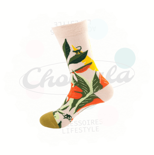 Chaussettes Fantaisie Motif Fleur 06 - Chollala
