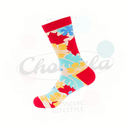 Chaussettes Fantaisie Motif Fleur 07 - Chollala