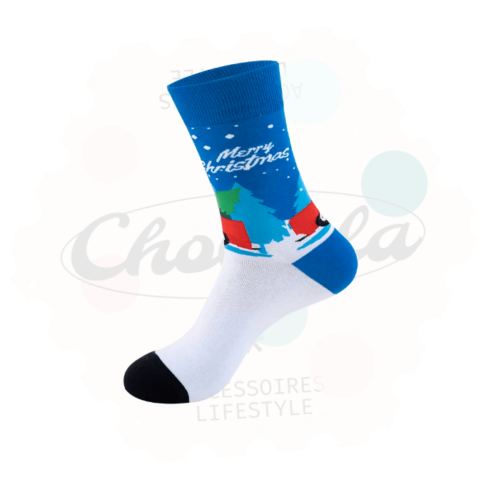 Chaussettes Fantaisie Noël Merry Christmas 02 - Chollala