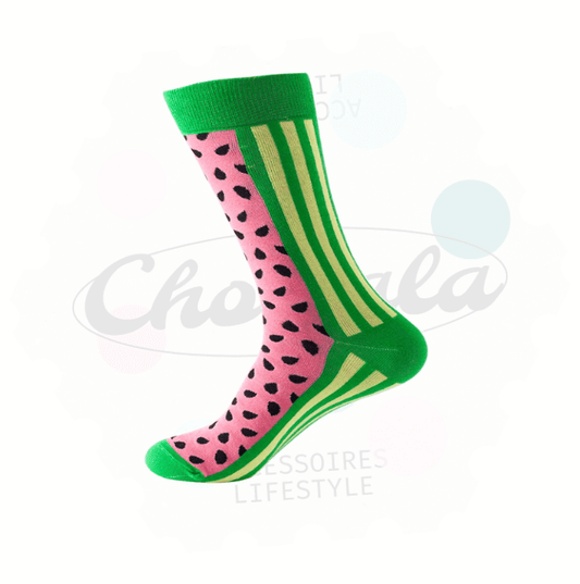 Chaussettes Fantaisie Pastèque - Chollala