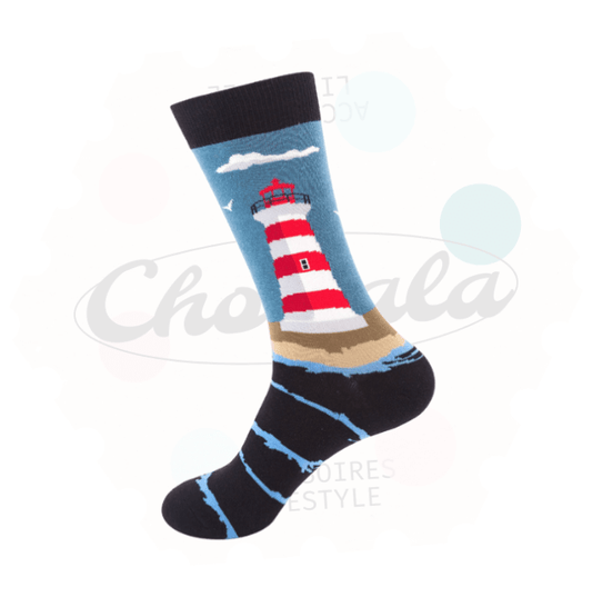 Chaussettes Fantaisie Phare Breton - Chollala