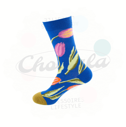 Chaussettes Fantaisie Motif Fleur 05 - Chollala