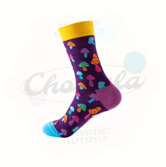Chaussettes Fantaisie Psychedelic Mushrooms - Chollala